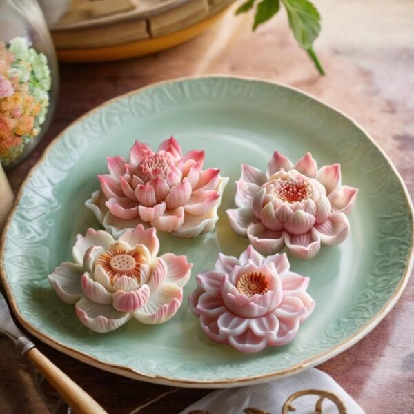 Lotus Flower Candles – Pack of 4